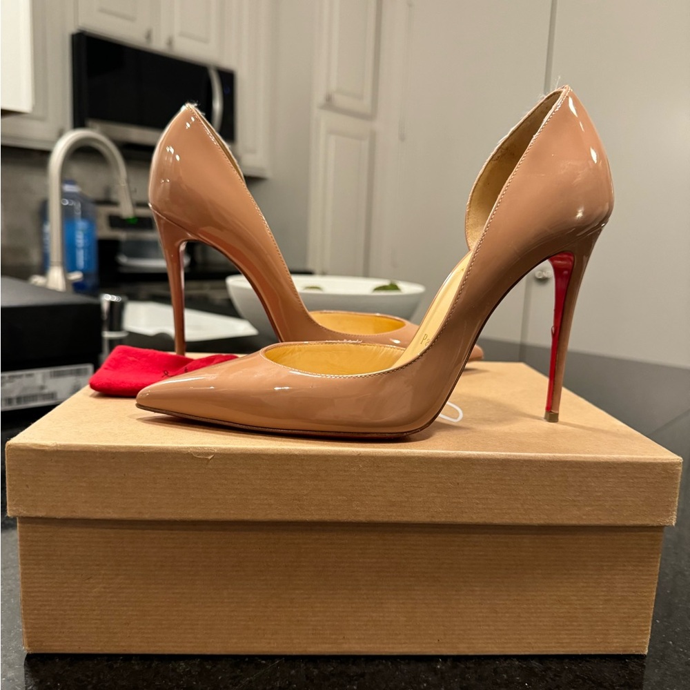 Tan Christian Louboutin heels